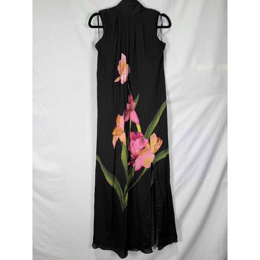 Ted Baker London Black Sleeveless Bow Maxi Dress Size XS minor fabric pull - Picture 5 of 10